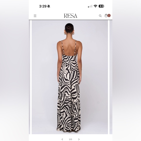 RESA Zebra Print Maxi Dress - Picture 3 of 3